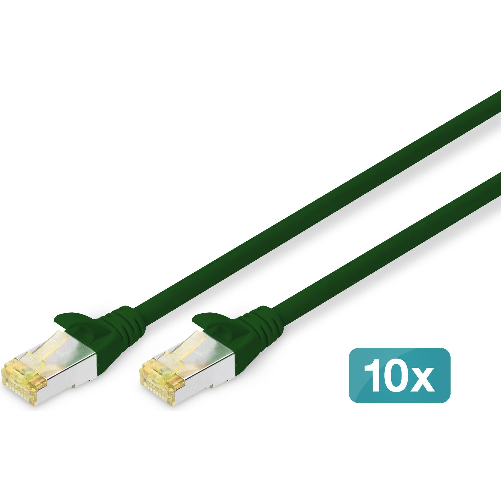Digitus CAT 6A S/FTP Patchkabel, 10 Stück (S/FTP, CAT6a, 3 m), Netzwerkkabel