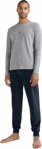 Immagine prodotto Tommy Hilfiger Maglietta Cn Ls Tee Logo Gold Uomo, Grigio medio, L (L)