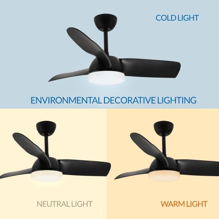 Produktbild M Mimotec Ceiling Fan with LED Light, Remote Control, 6 Speeds, Silent DC Motor, Summer-Winter Function, Timer