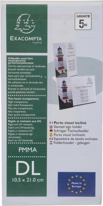 Produktbild Exacompta Tischaufsteller (DL, 10 x 21.5 cm)