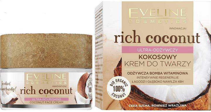 Image du produit Eveline La crème riche pour le visage à la noix de coco est extrêmement nourrissante 50ml (50 ml, Crème 24h)