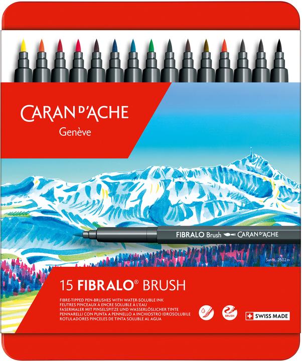 Produktbild Caran d'Ache Fibralo Brush Metallschachtel (Mehrfarbig, 15 x)
