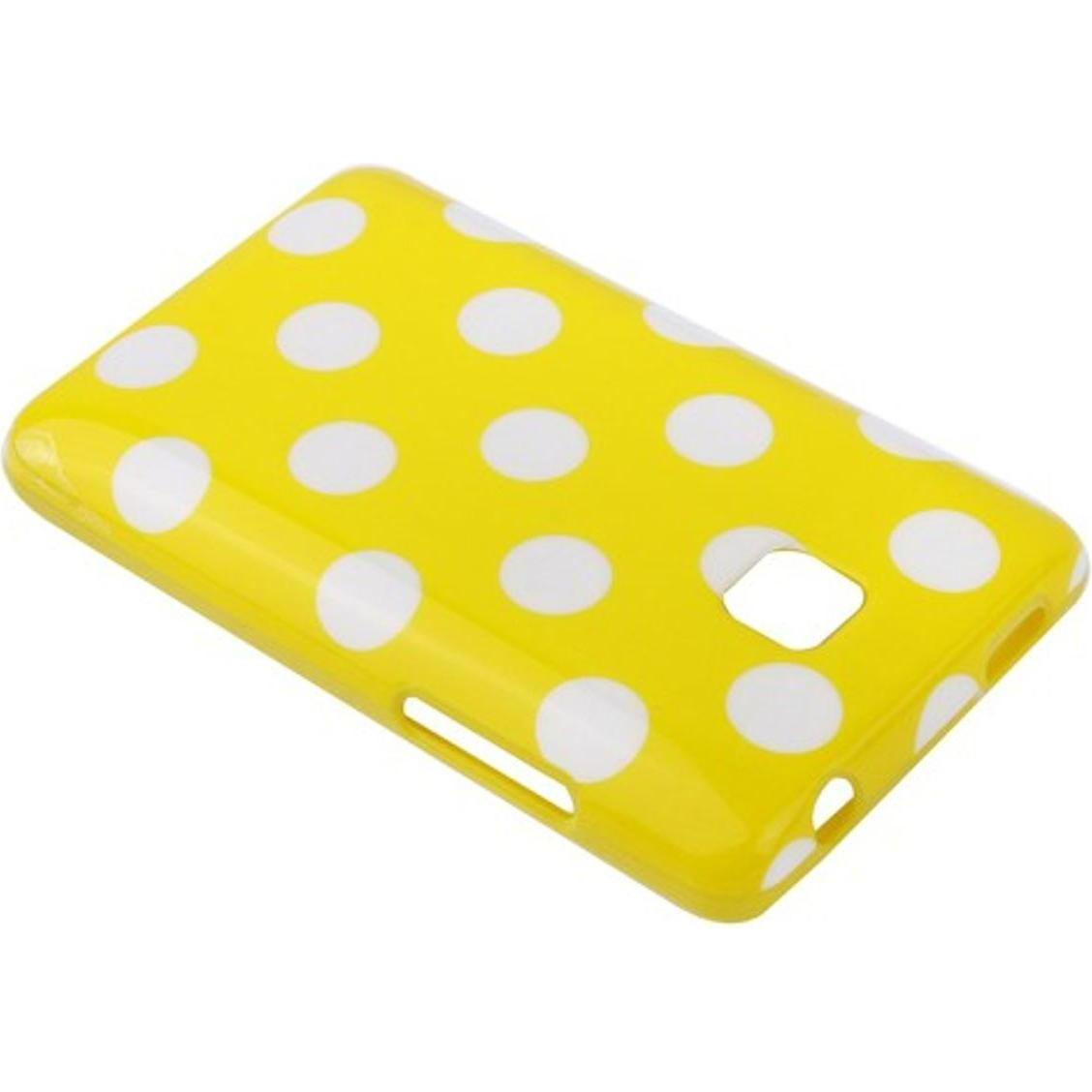 Thumbnail - König Design Schutzhülle TPU Punkte Case für Handy LG Optimus L3 II / E430 (LG Optimus L3 II), Smartphone Hülle, Gelb