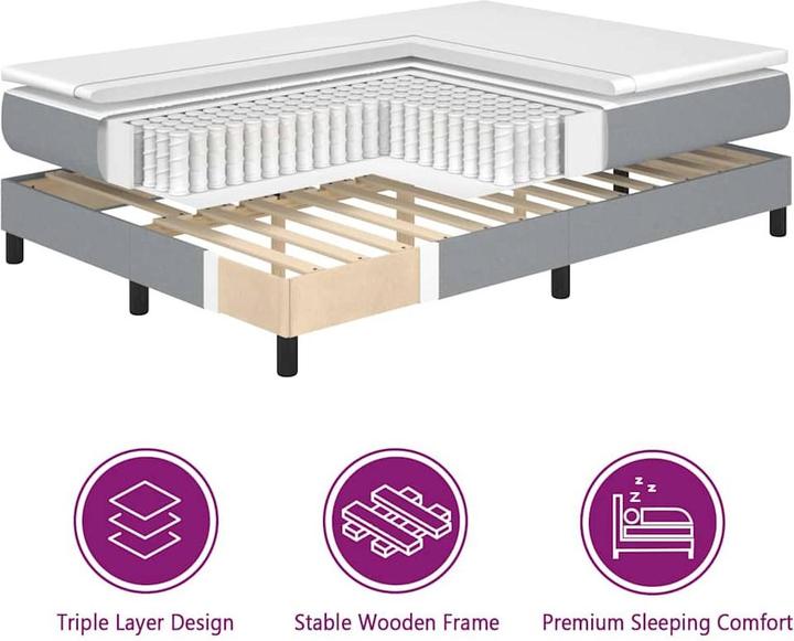 Actual product image vidaXL Boxspringbett (100 x 200 cm)