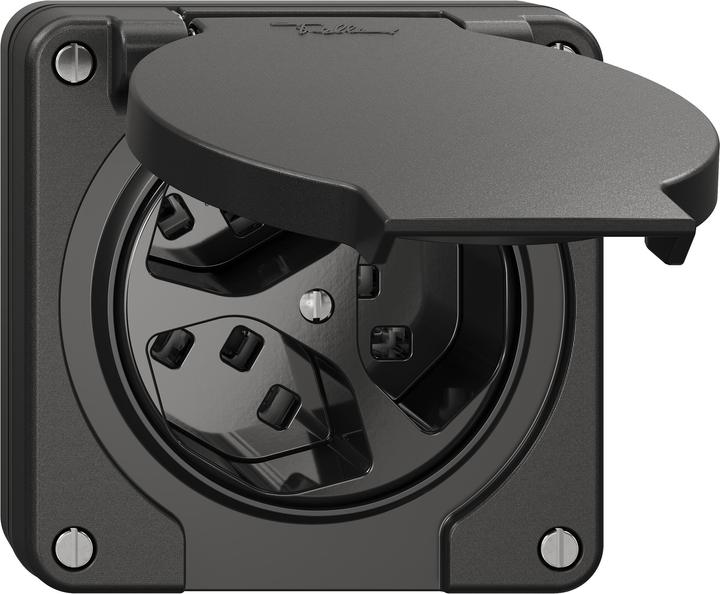 Feller Socket 3xT23 UP wet black