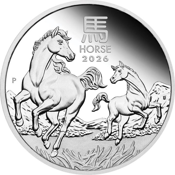 The Perth Mint Silber Lunar III 1 oz PP - Pferd 2026 (999.90, 2026)