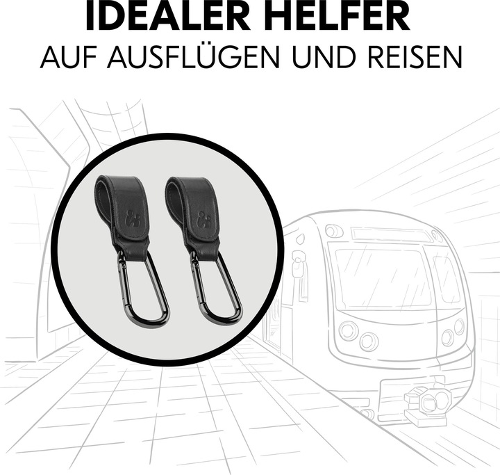Actual product image Hauck Fixing hooks black 2 pieces