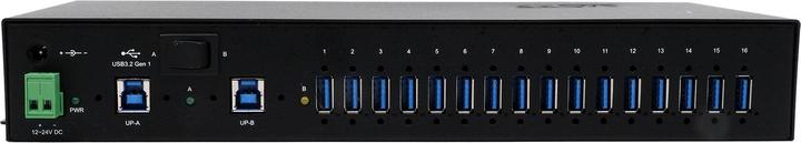 Immagine prodotto Exsys HUB USB 3.2 a 16 porte per rack da 48,30 cm (19"), incl. cavo USB3.2 e kit di guide DIN (USB-B, 16 Porti)