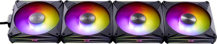 Actual product image Adata Lüfter XPG HURRICANE MAG 120 (120mm ARGB PWM Fan 4er Pack)BK retail (120 mm, 4x)