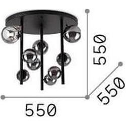 Thumbnail - Ideal lux, Wandleuchte + Deckenleuchte, PERLAGE G9 Deckenleuchte 9x ⌀550mm dimmbar Weiss warmweiss 328423 (370 lm, G9)