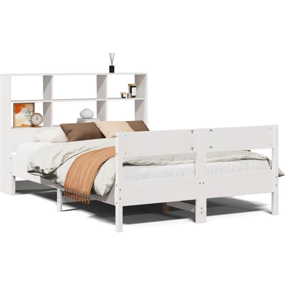 VidaXL, Bett, Bett mit Regal ohne Matratze Kiefer (160 x 200 cm)