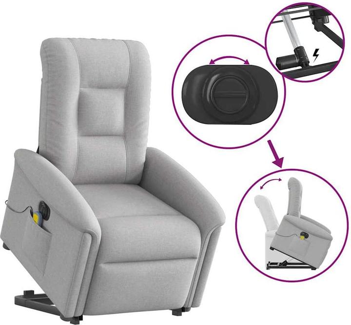 Actual product image vidaXL Massagesessel mit Aufstehhilfe