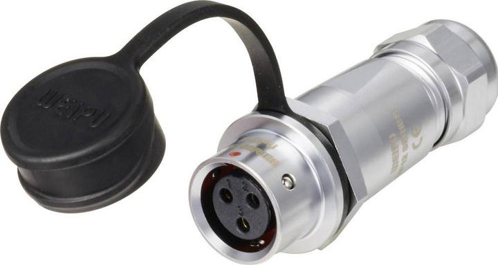 Actual product image Weipu SF1211/S3 I Round plug coupling, straight Total number of poles: 3 Series (round plug)