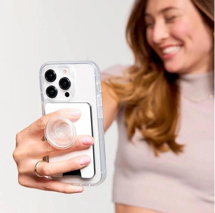 Produktbild PopSockets MagSafe Wallet +, 3 Karten White Clear