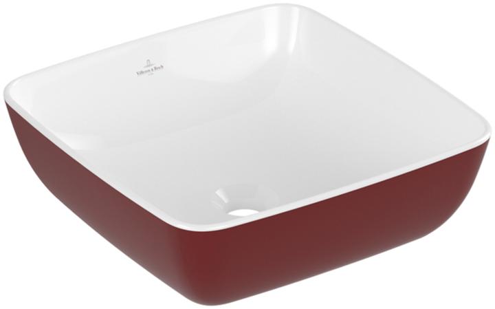 Produktbild Villeroy & Boch V&B Aufsatzwaschtisch ARTIS 410x410mm, ohne ÜL bordeaux (410 mm, 410 mm)