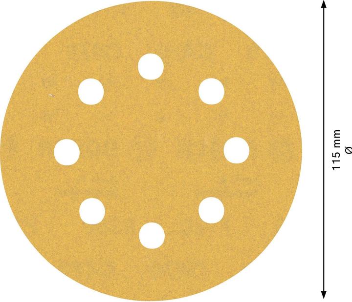 Image du produit Bosch Professional Zubehör Papier abrasif Expert C470 avec 8 trous pour ponceuse excentrique, 115 mm, G 180, 5 pces. (180)