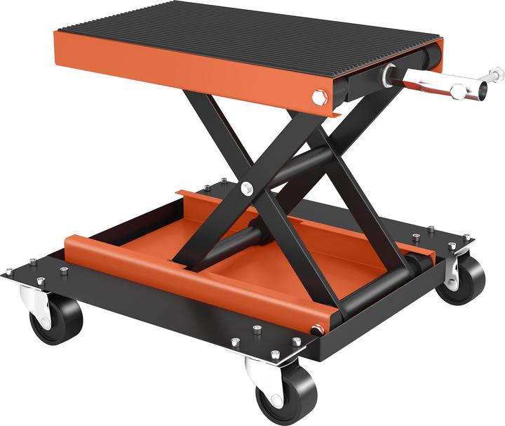 Homcom Motorradheber Stahl, Gummi Orange