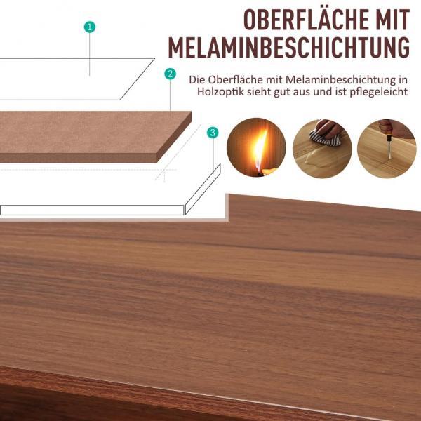 Produktbild Homcom Schreibtisch in Walnuss-Optik (84 x 45 x 85 cm)