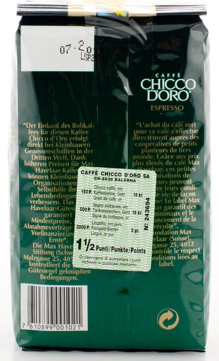 Immagine prodotto Chicco D'oro Max Havelaar (260 g, Arrosto scuro)