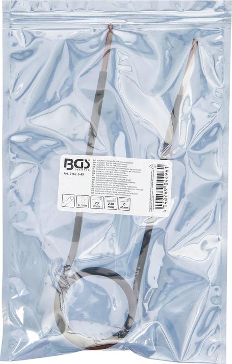 Immagine prodotto BGS Bobina di induzione per riscaldatore ad induzione 45 mm forma diritta per 2169, 3390, 3391