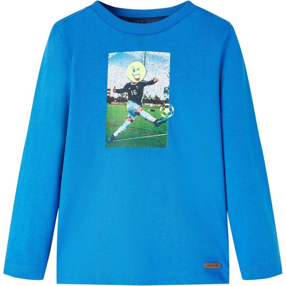 VidaXL, Jungen, Shirt, Kinder-Langarmshirt Kobaltblau 104,Material: 100, Blau, (104)