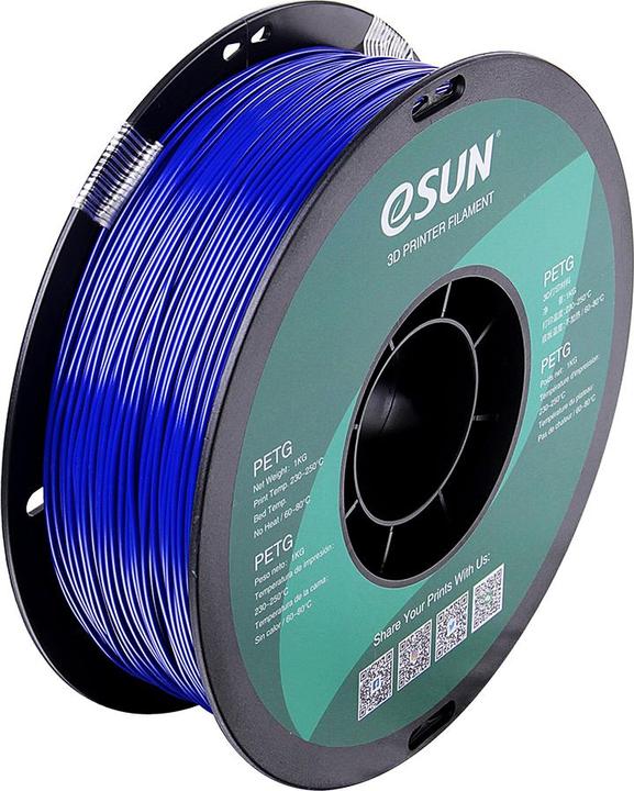 Actual product image eSUN PETG 1.75mm Solid Blue 1kg 3D Filament (PETG, 1.75 mm, 1000 g, Blue)