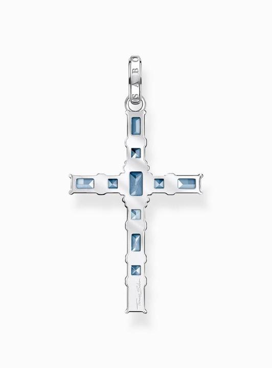 Produktbild Thomas Sabo Anhänger Kreuz Aqua Steine silber (925er Silber)