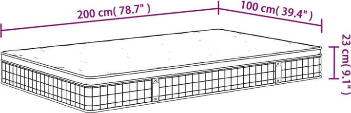 Actual product image vidaXL Bonnell-Federkern-Matratze (180 x 200 cm)