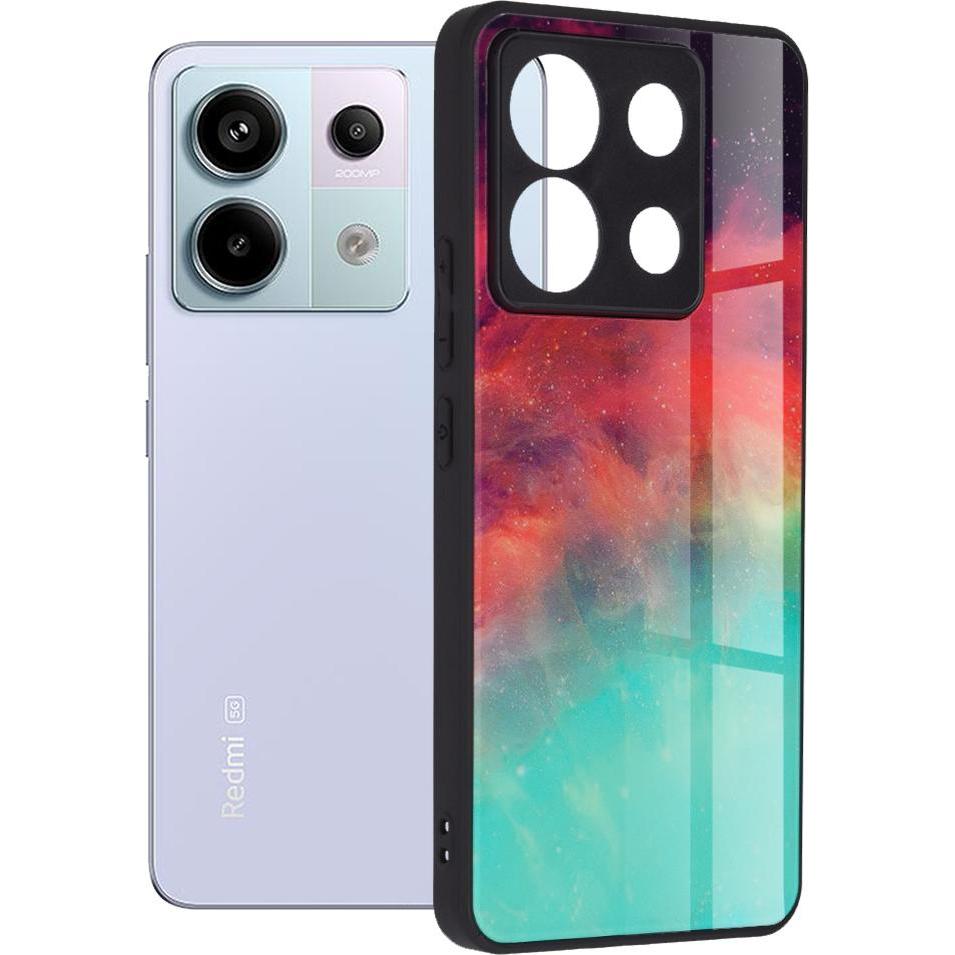 Techsuit - Glaze Series - Xiaomi Redmi Note 13 Pro 5G / Poco X6 - Fiery Ocean (Xiaomi Redmi Note 13 Pro 5G, Xiaomi Poco X6), Cover smartphone, Turches