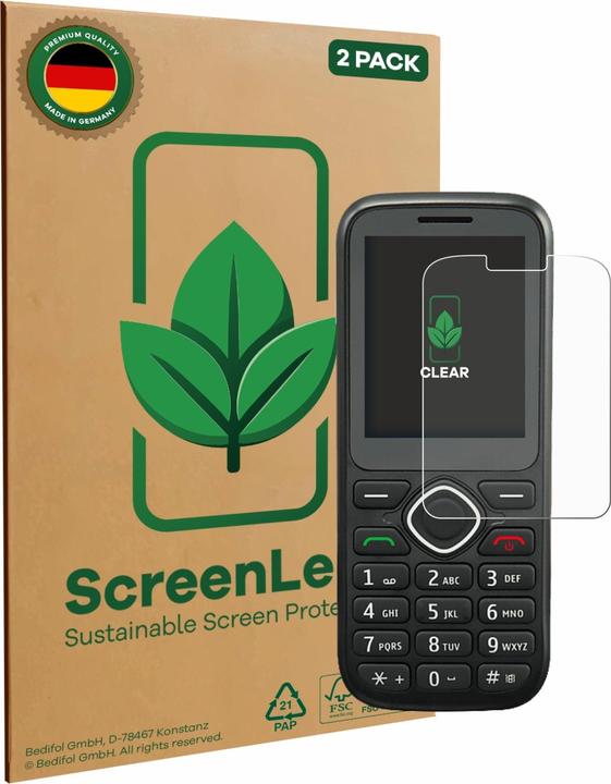 Actual product image ScreenLeaf Screen Protector sustainable Screen Protection, clear, anti-scratch (2 Piece, Oppo A11)