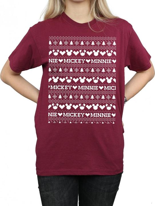 Produktbild Disney Mickey And Minnie Christmas Fair Isle TShirt (XXL)