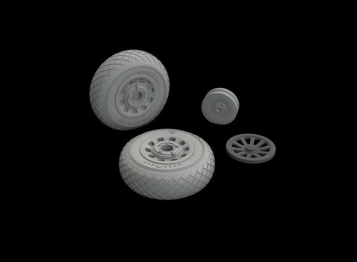 Actual product image Eduard P-51D wheels diamond tread for
