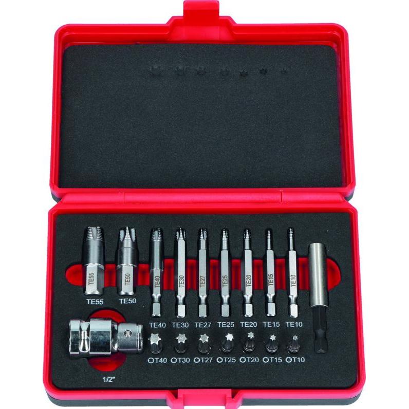 OK-Line, Bits, Schraubenausdreher-Set (Innensechsrund TX TE10, TE15, TE20, TE25, TE27, TE30, TE40)
