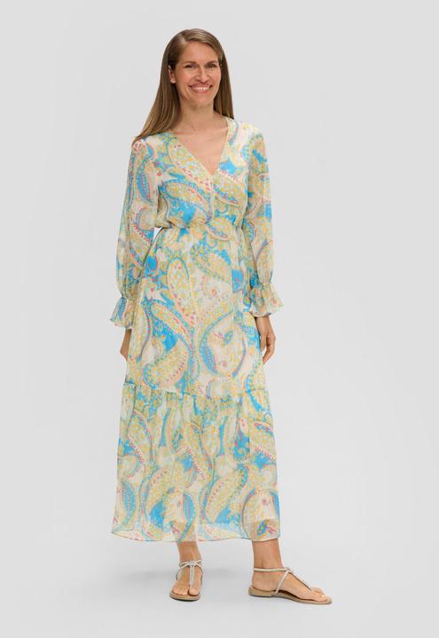 Produktbild s.Oliver Kleid Chiffonkleid mit V-Ausschnitt (36)