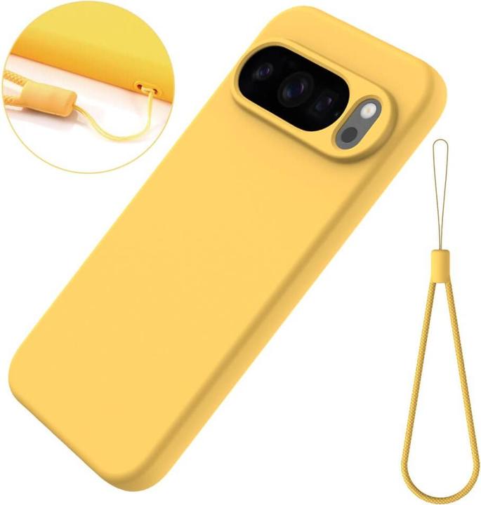 Actual product image Cover-Discount Google Pixel 10 / 10 Pro - Silikon Gummi Hülle mit Riemen (Google Pixel 10 Pro, Google Pixel 10)