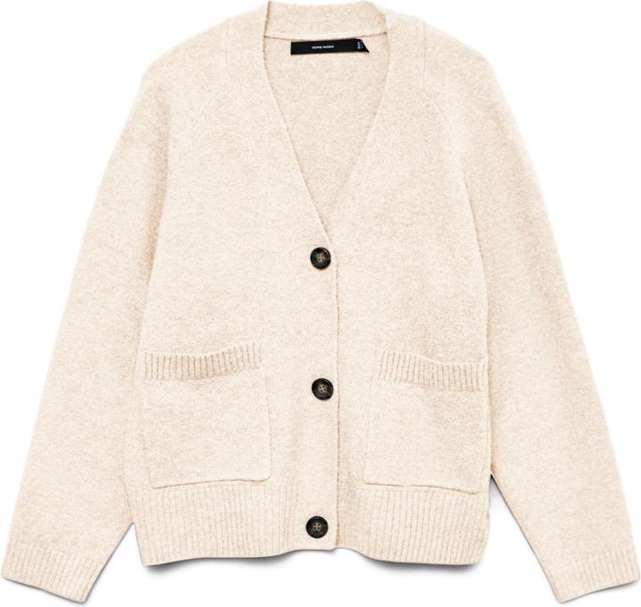 Produktbild Vero Moda Locker geschnitten V-Ausschnitt Gerippte Ärmelbündchen Strickjacke Strickjacke (S)