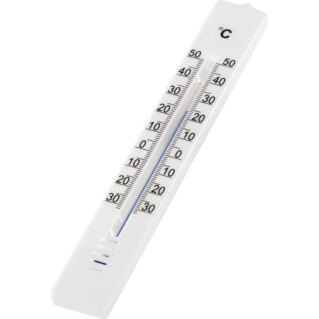 Hama Innen-/Aussenthermometer, 18 cm, analog, Thermometer + Hygrometer, Weiss