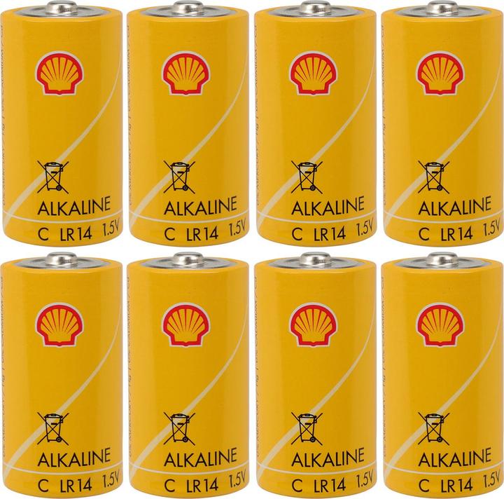 Produktbild Rainx 8er-Set Alkaline-Batterien Baby 1,5V Typ C, Shell (8 Stk., C)