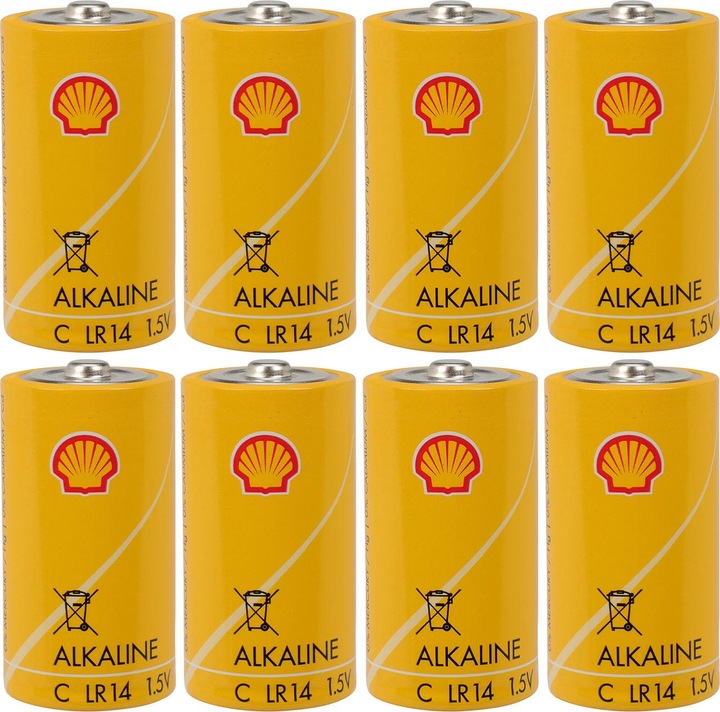 Image du produit Rainx Lot de 8 piles alcalines Baby 1,5V type C, Shell (8 pcs, C)
