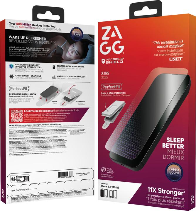 Produktbild Zagg Glass XTR5 (1 Stück, Apple iPhone 17)