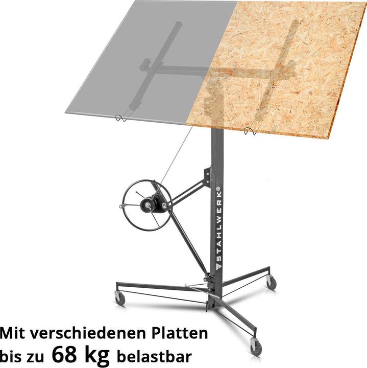 Image du produit Stahlwerk Lève-plaques PH-465 ST 1,92-4,86 m, charge max. 68 kg (68 kg)