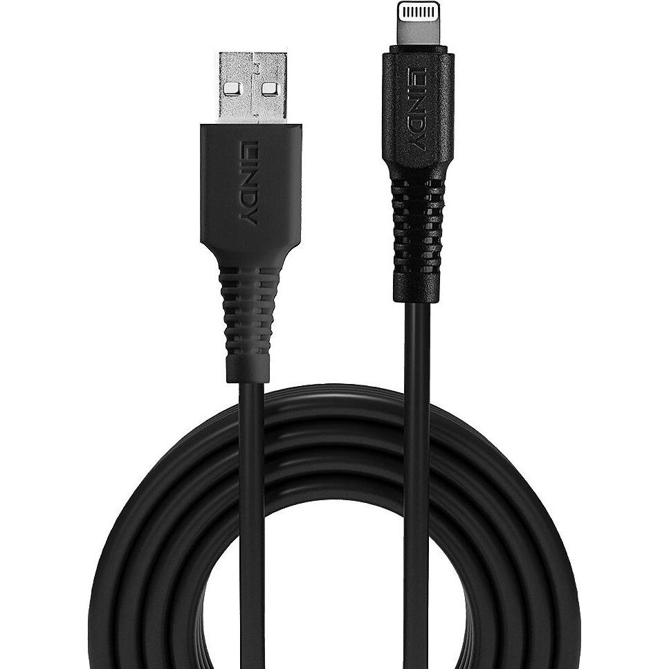 Lindy Cavo di carica e sincronizzazione Apple MFi (1 m, USB 2.0), Cavo USB
