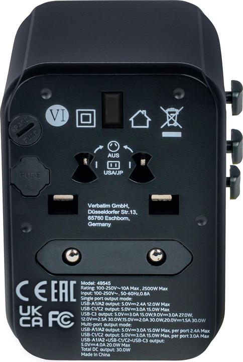 Actual product image Verbatim Universal Travel Adapter