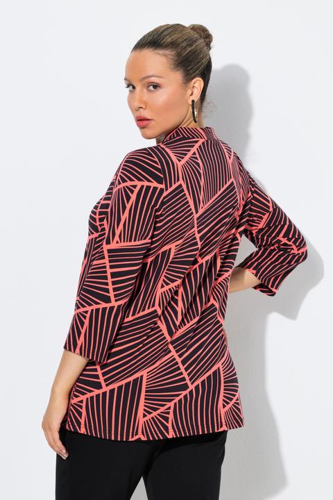 Actual product image Ulla Popken Mixed Stripe Turtleneck Tee (46, 48)