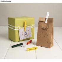 Actual product image Rayher Wood clothespin, mixed, 18 pieces