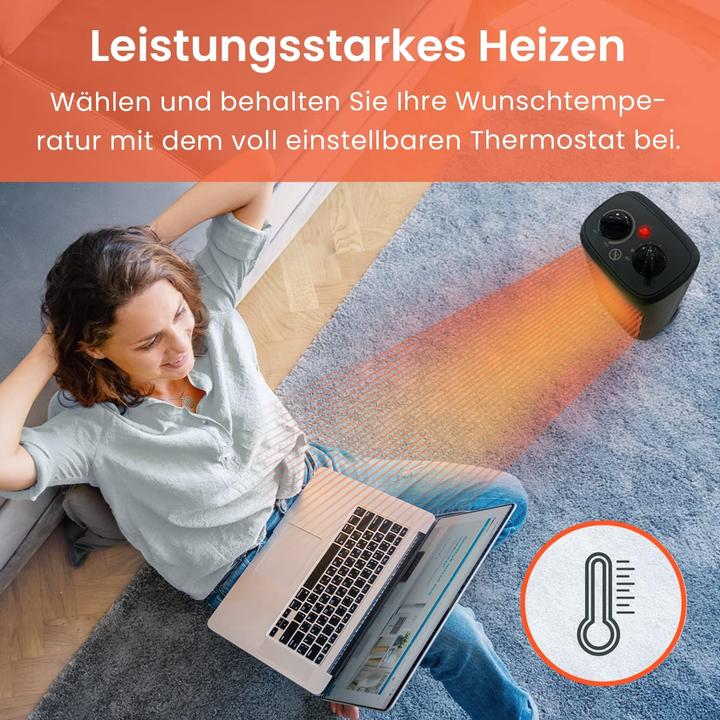 Image du produit Breeze Mini radiateur soufflant céramique 2000W noir (2000 W)