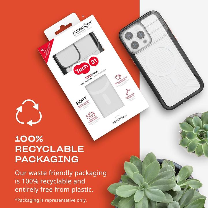Actual product image tech21 EvoMax Case MagSafe for iP 15 Pro MaxActive Black (Apple iPhone 15 Pro Max)