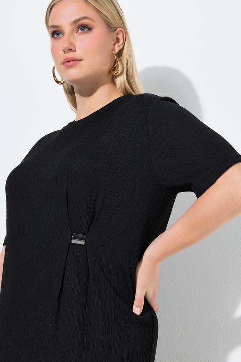 Produktbild Ulla Popken Midikleid, Struktur, Rundhals, Oversized, Halbarm (62)