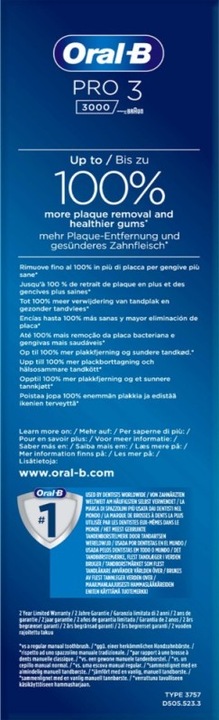 Image du produit Oral-B Pro 3 3000 (Brosse à dents oscillo-rotative)
