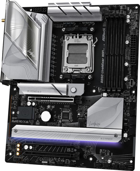 Productafbeelding AsRock B850 LiveMixer WiFi (AM5, AMD B850, ATX)